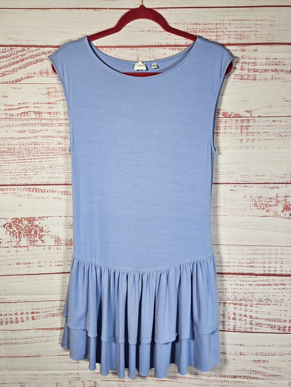 Aritzia Wilfred Bloomsbury Lilac Tiered Mini Dress - Picture 2 of 10